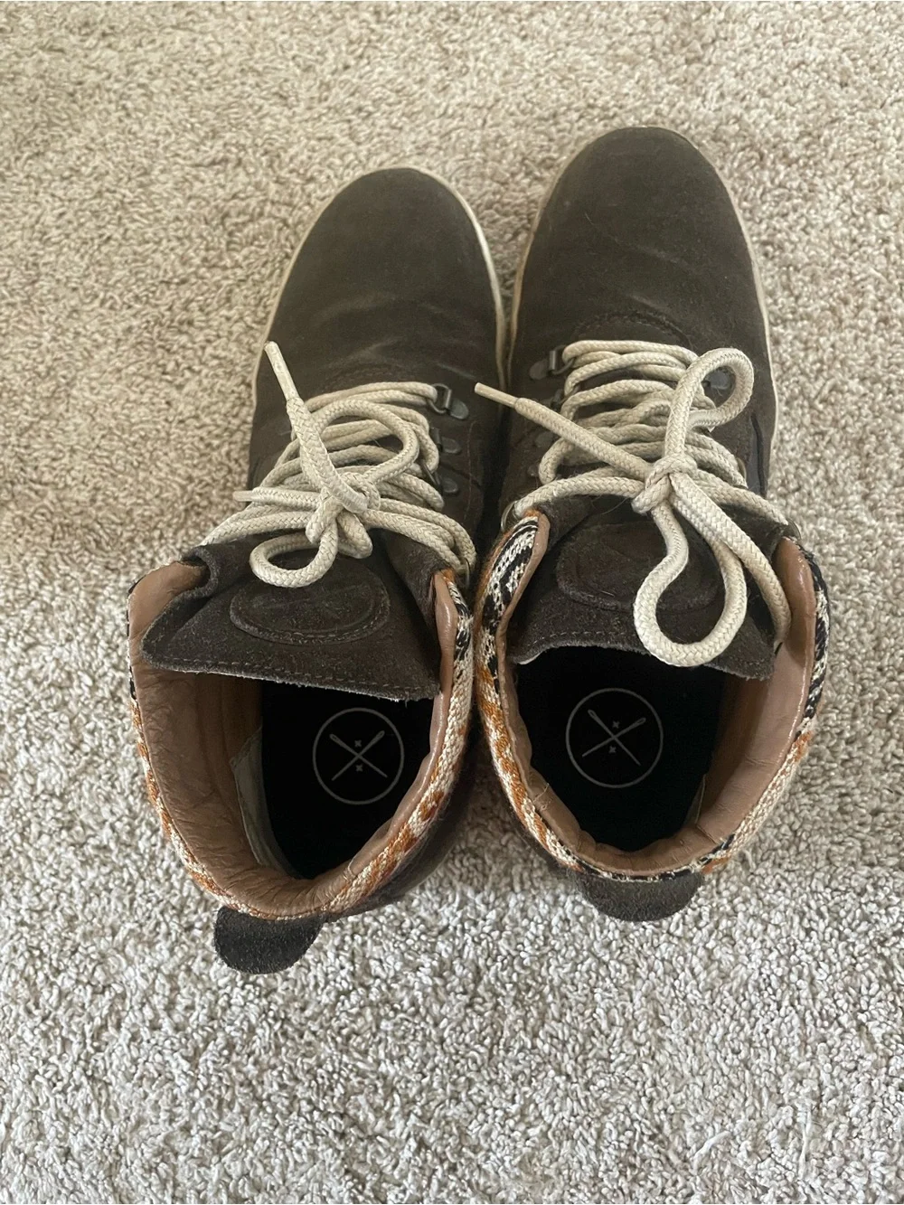 inkkas Brown Leather Lined Hiking Boots